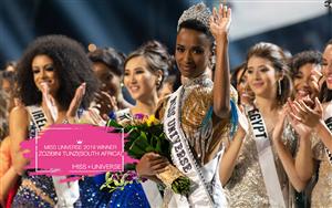 Miss Universe 2019 winner `Zozbini Tunzi (South Africa))